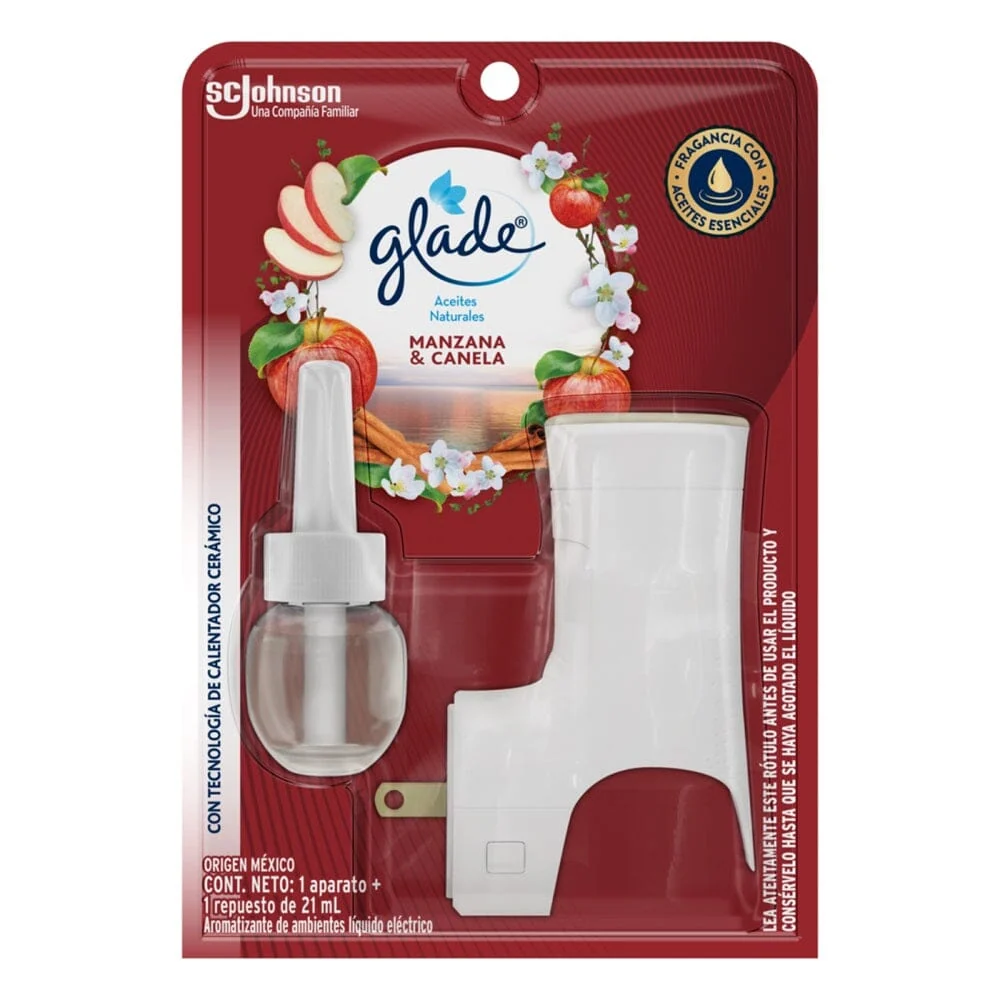 Desodorante Ambiental Eléctrico Con Aparato Manzana Canela 21 Ml con Tecnologí de Nebulización