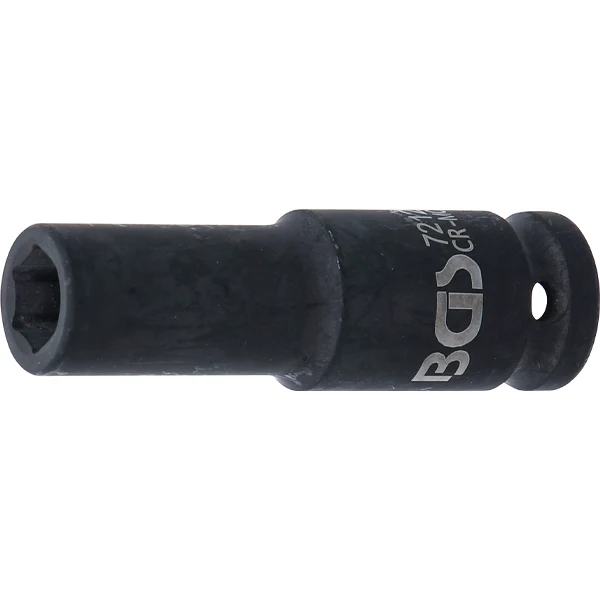 Alta Duración LLAVE DE VASO DE IMPACTO LARGA HEXAGONAL | 1/2" | 12 MM