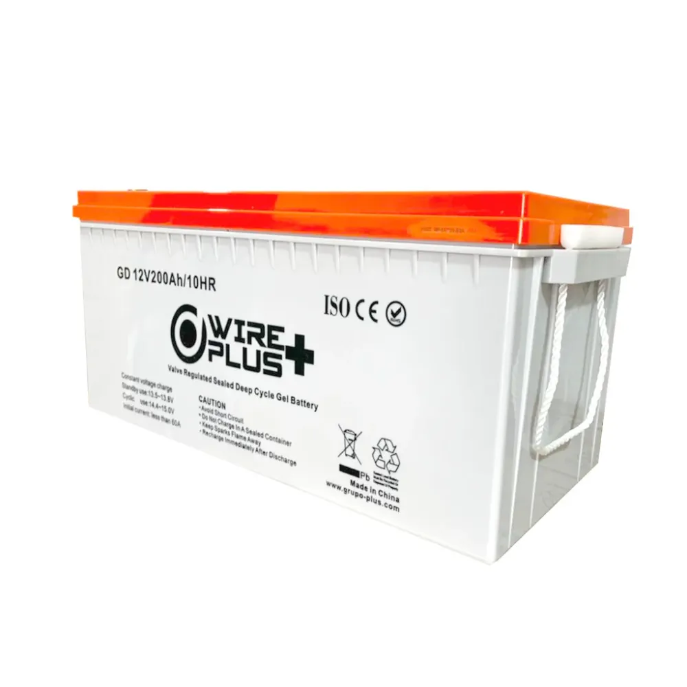 Baterí de Ciclo Profundo Wireplus 12V 200Ah AGM GEL de Largo Rendimiento