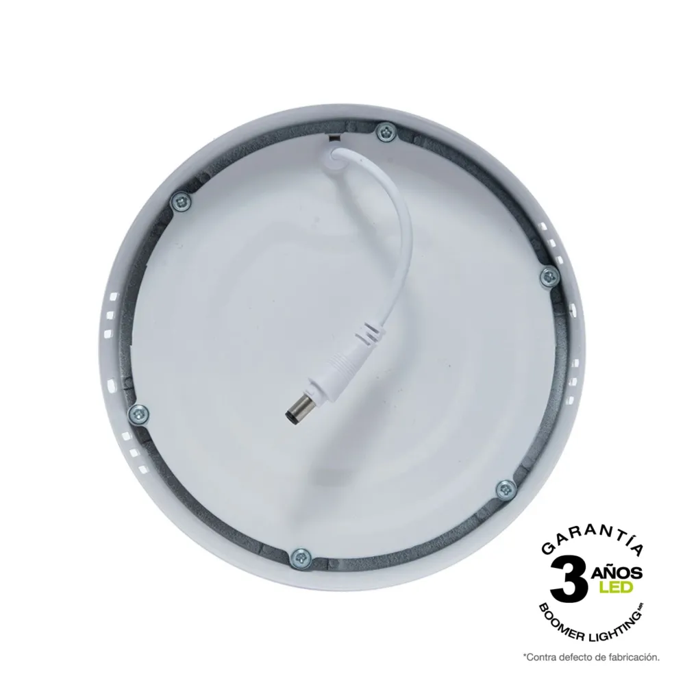 Baterí de 9V PANEL LED REDONDO PARA SOBREPONER 12W LUZ CÁLIDA
