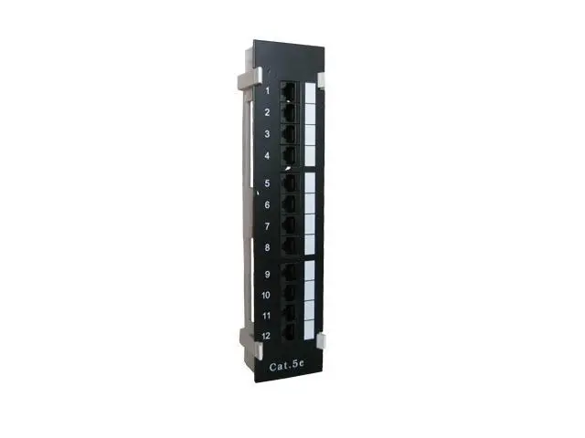 Baterías Recargables Patch panel tvc para pared con 12 puertos color negro