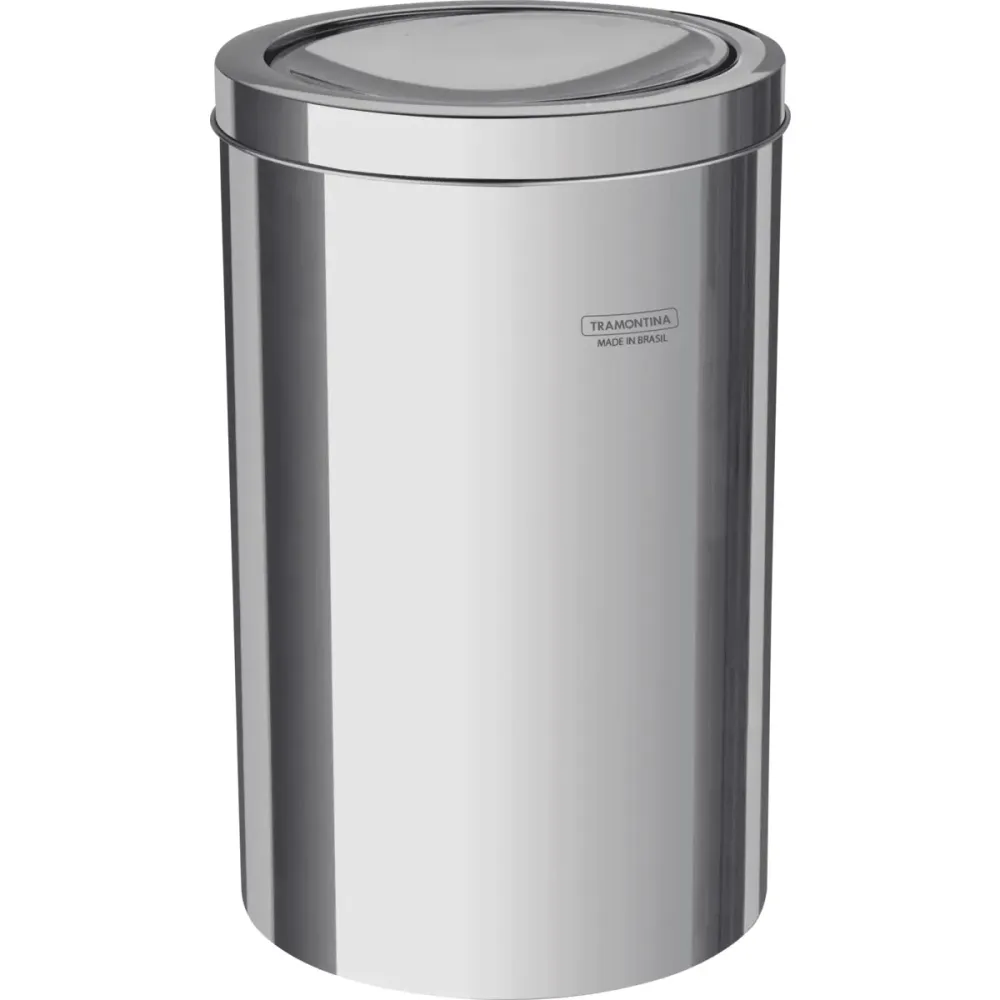 Bote de basura de acero inoxidable 12 lt tramontina 94542112 Resistentes Derrames