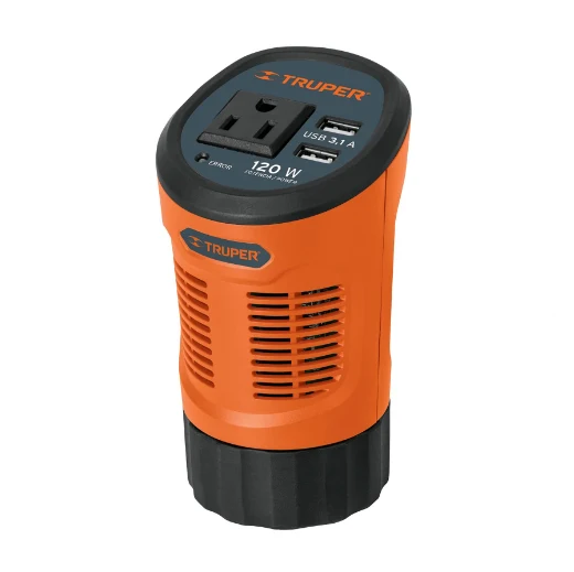Cargador Inteligente Inversor de corriente 120 W, tipo vaso