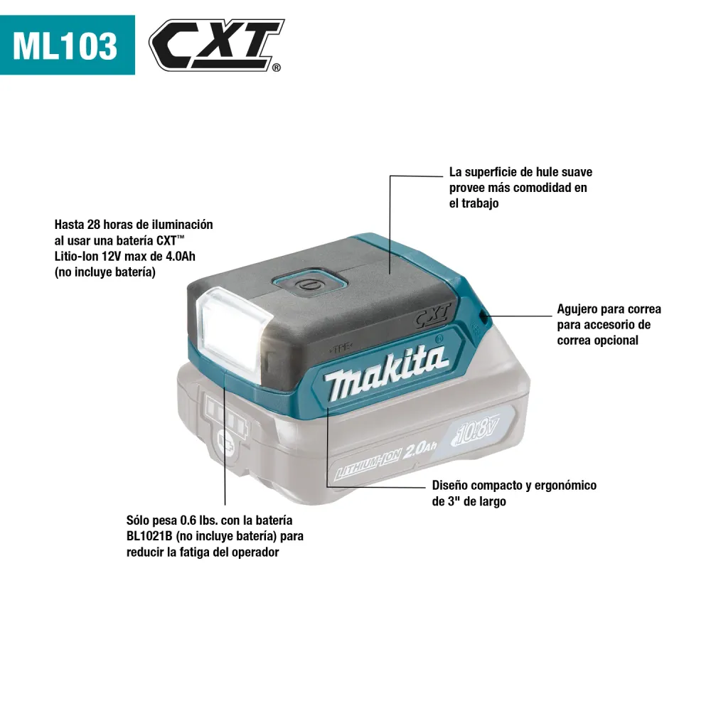 Linterna L.E.D. Inalámbrica CXT® Litio‑Ion de 12V max de Baja Autodescarga
