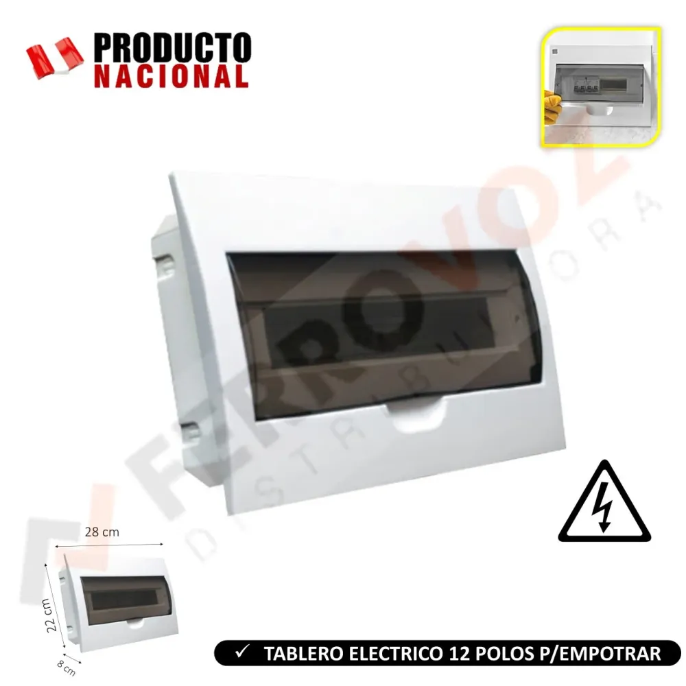 Pack de Pilas CAJA LLAVE TERMICA EMPOTRAR 12 POLOS PVC