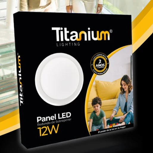 Panel redondo led de incrustar 12w luz blanca con Tecnologí de Larga Duración