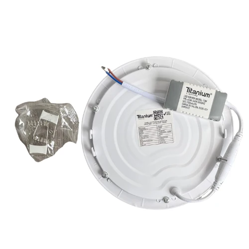 Panel redondo led de incrustar 12w luz blanca con Tecnologí de Larga Duración