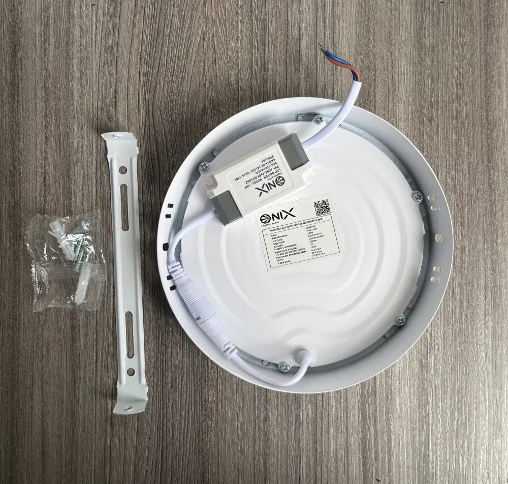 Panel redondo led de sobreponer 12w luz blanca con Garantí