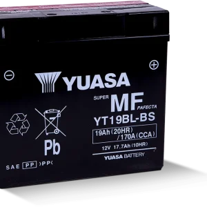 Yuasa YT19BL-BS Maintenance Free AGM 12-Volt Battery w/Bottle para Dispositivos de Alto Consumo