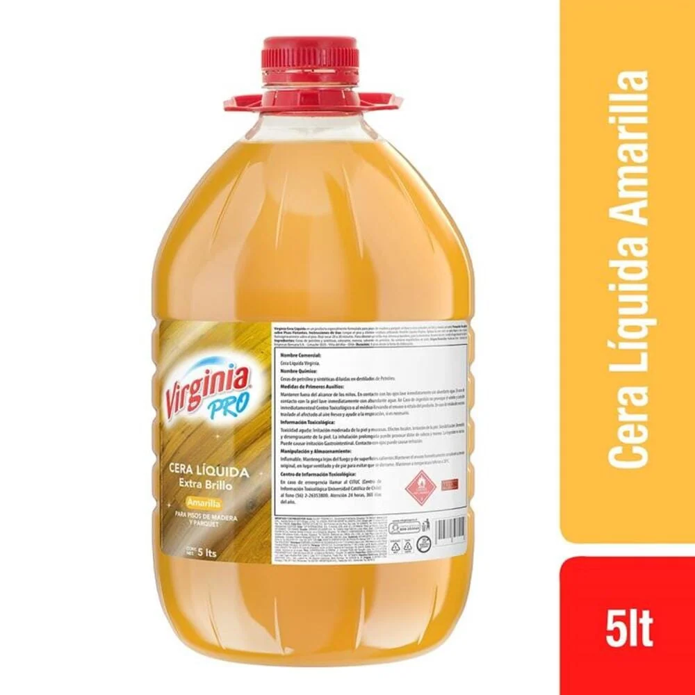 Cera Piso Madera Bidón 5 Lts Amarilla con Ácido Cítrico