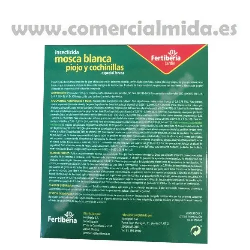 Adhesivo Insecticida Mosca Blanca, Piojo y Cochinillas ADMIRAL 10EC FERTIBERIA único Larvas)