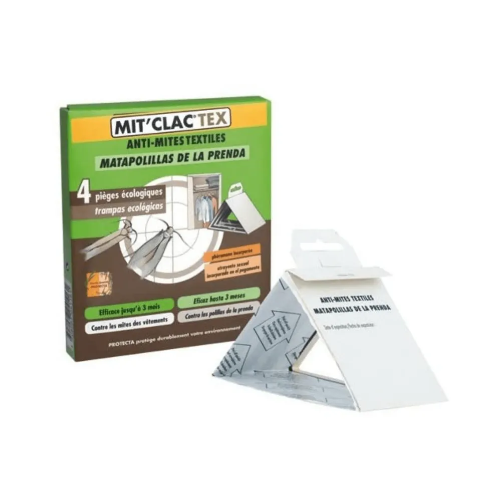 Protecta - MitClac Tex trampa polilla ropa | Libre de Químicos Agresivos