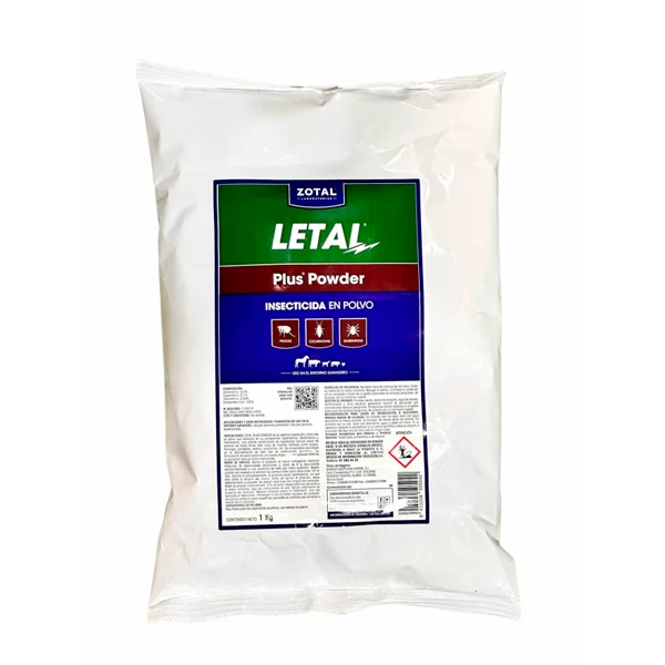 Zotal Letal Plus Insecticida en Polvo 1Kg, Protección Total contra Insectos y Plagas con Luz UV