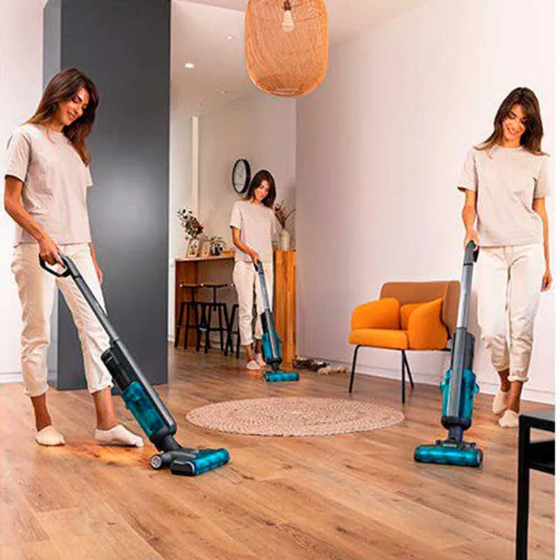 Fregona eléctrica Conga PopStar 29600 Aqua&Collect Cecotec 265W 7000Pa gris/azul