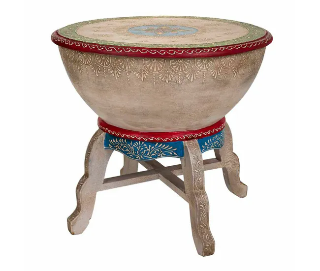 Tambor Alexandra House Living Madera de mango 48 x 44 x 48 cm