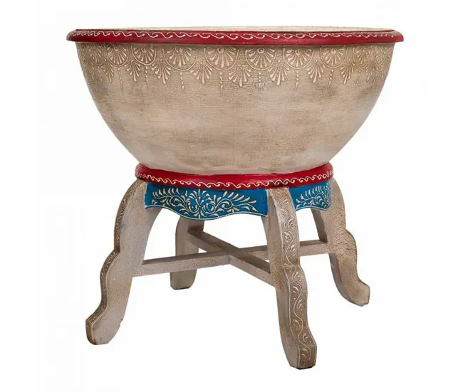 Tambor Alexandra House Living Madera de mango 48 x 44 x 48 cm