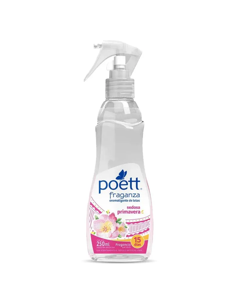 Blanqueador Poett Aromatizante de Telas Fraganza Sedosa Primavera 250 cc