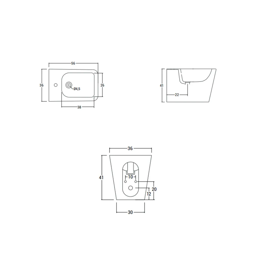 Sanitarios empotrados sin brida con tapa de inodoro Soft Close BathCore serie Tela L 36 x P 56 x H 41 cm Blanco radiante