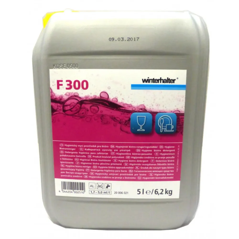 Esponja Abrasiva F300 5L WINTERHALTER Detergente para lavavajillas, bote de 5 litros