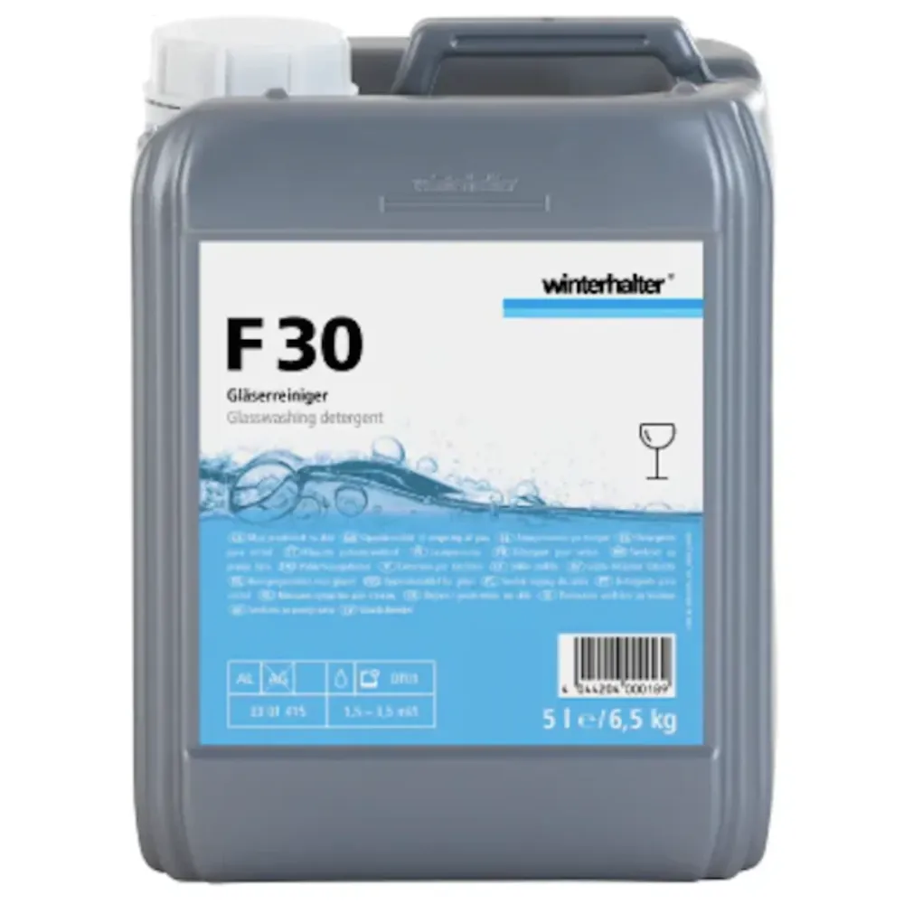 F30 5L WINTERHALTER Detergente para lavavajillas, bote de 5 litros de Microfibra de Secado Rápido