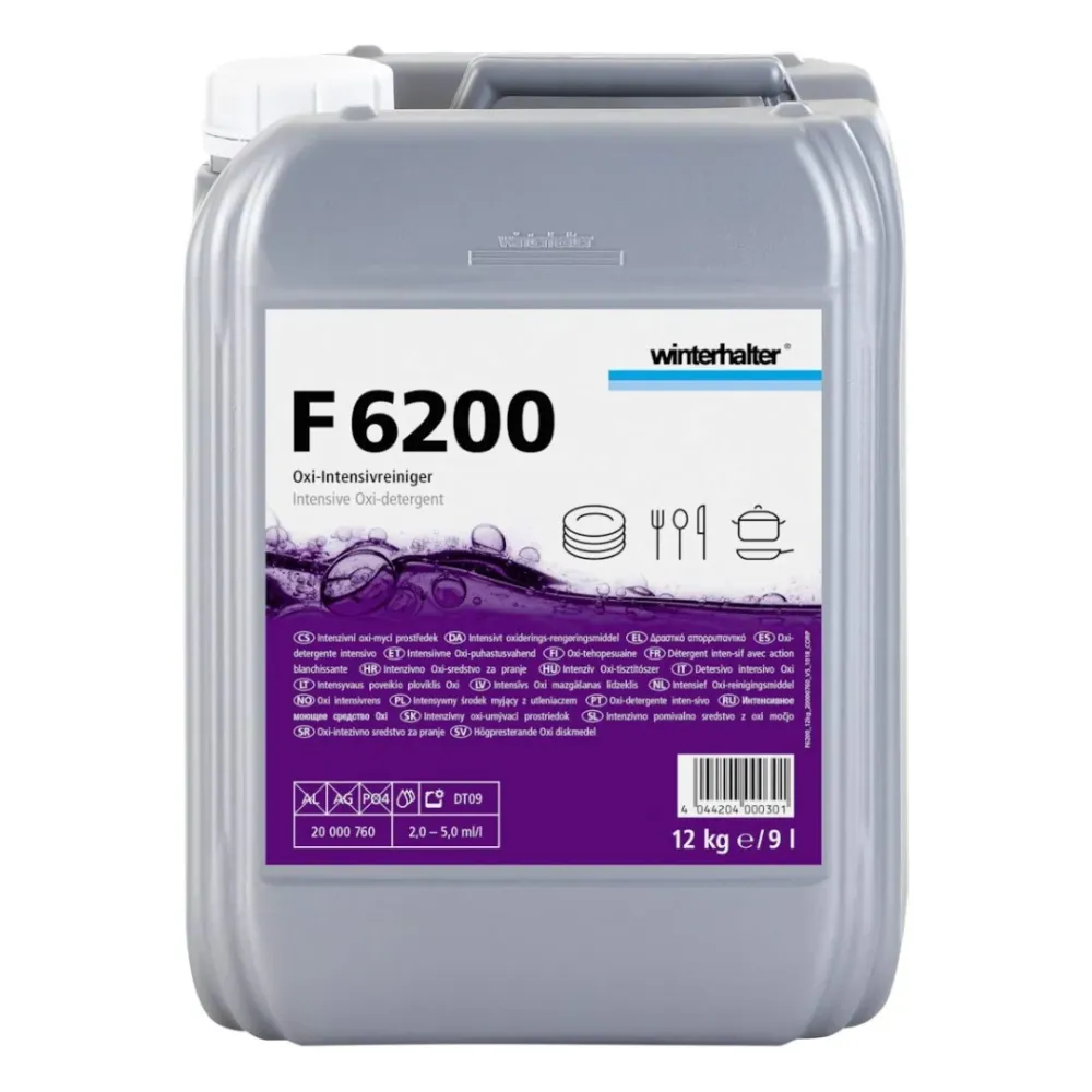 F6200 WINTERHALTER Detergente para lavavajillas, bote de 10 litros Pack de 6 Unidades