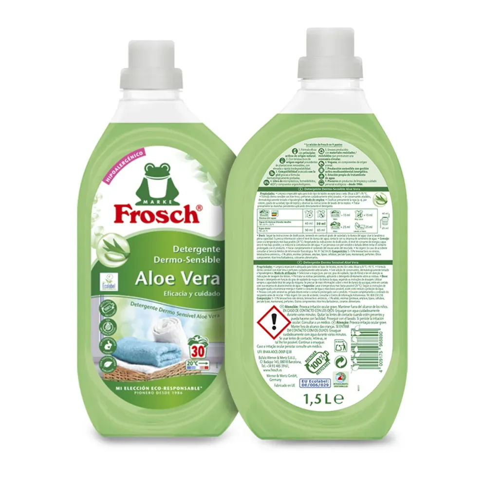 Antimanchas Pack 10x Detergente aloe vera Frosch 1500 ml