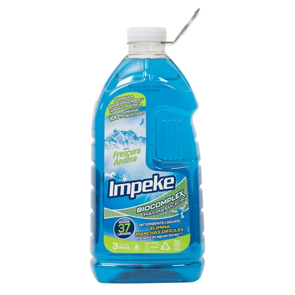Detergente Líquido Para Ropa Bidón 3 Lts Frescura Apto para Lavado en Frío