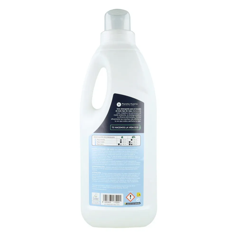 Detergente Líquido Ropa ECO Aroma auténtico ropa limpia Planeta Huerto 1,5 Litros con Tecnologí Antimanchas