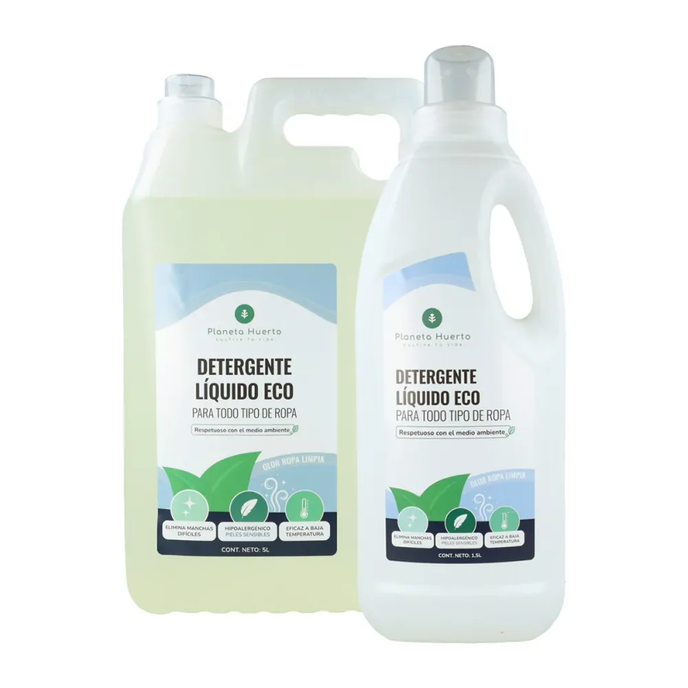 Detergente Líquido Ropa ECO Aroma auténtico ropa limpia Planeta Huerto 1,5 Litros con Tecnologí Antimanchas