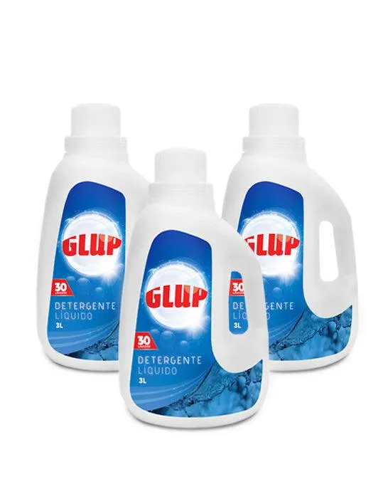 Glup Detergente liquido Eco 3 x 3 L