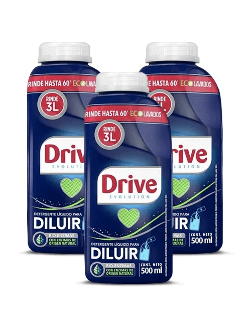Quitagrasas Drive Detergente Liquido Para Diluir 3 x 500 cc