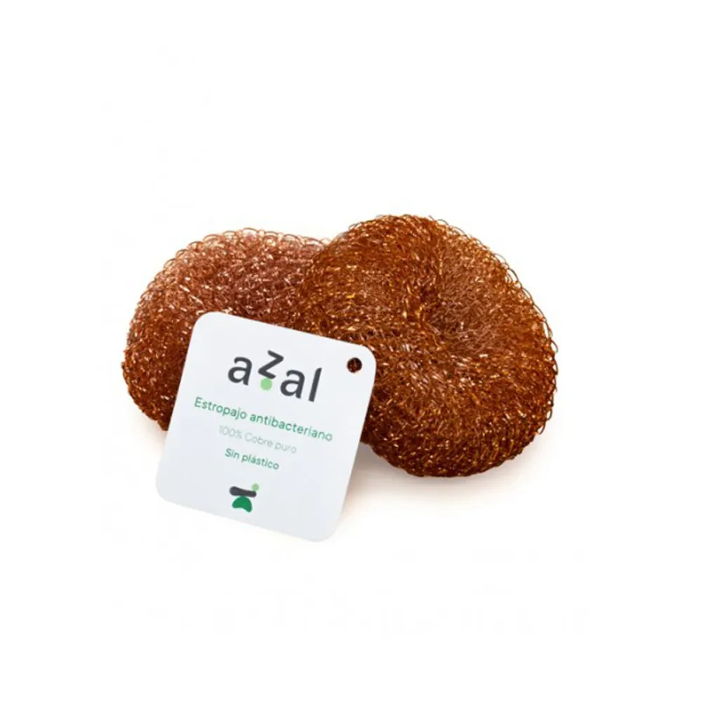 Estropajo de cobre genuino Azal 2uds