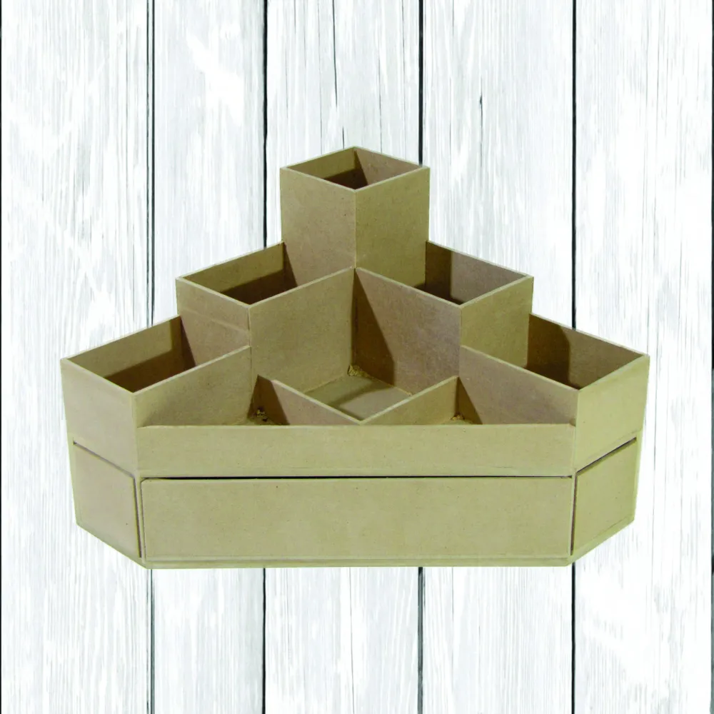 Cajonera con espacios triangular