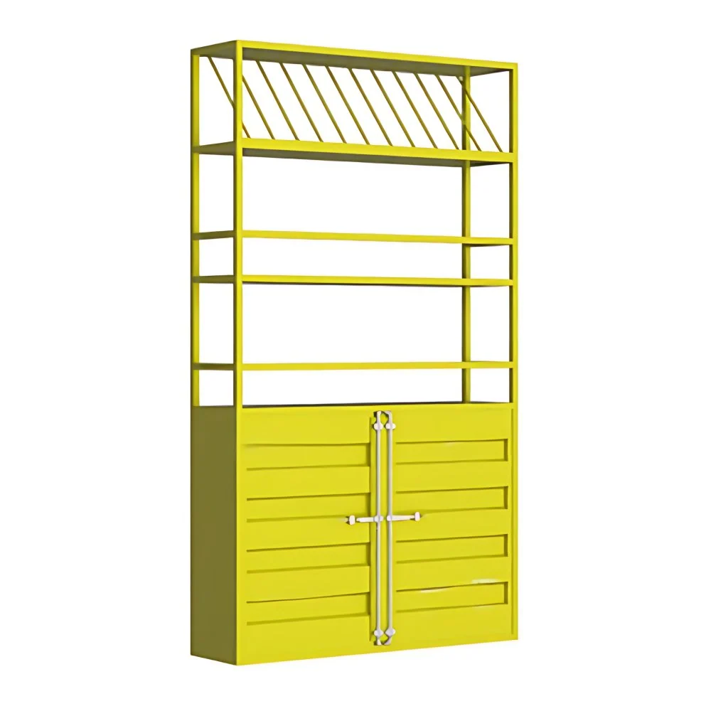 31.5"L x 9.8"W x 70.9"H Estante industrial para vino con piso de metal para vino con estante Rojo Clearhalo