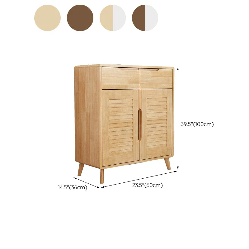 39.37" de alto, madera, 2 puertas, gabinete decorativo, 2 cajones, cómoda de almacenamiento Nogal Clearhalo