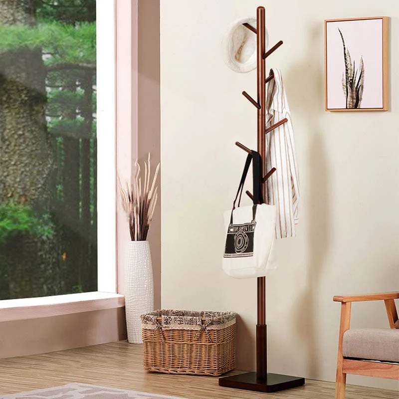 68,9" árbol de Pasillo con el gancho del almacenamiento, árbol derecho libre de Pasillo de madera sólida de Rubberwood Bor...