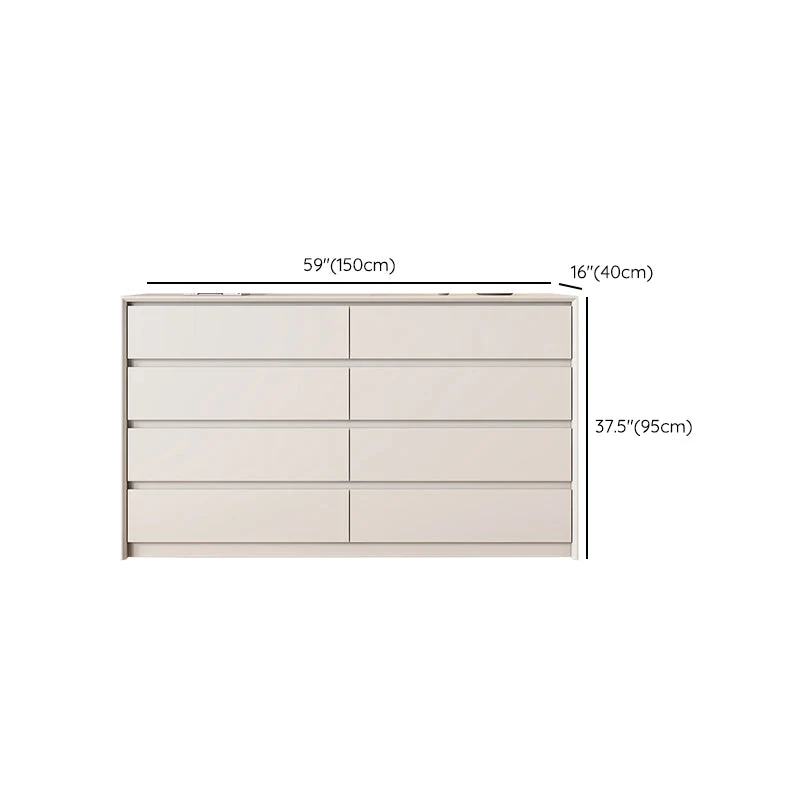 Cómoda cómoda de almacenamiento horizontal con cajones, cómoda de almacenamiento moderna Clearhalo