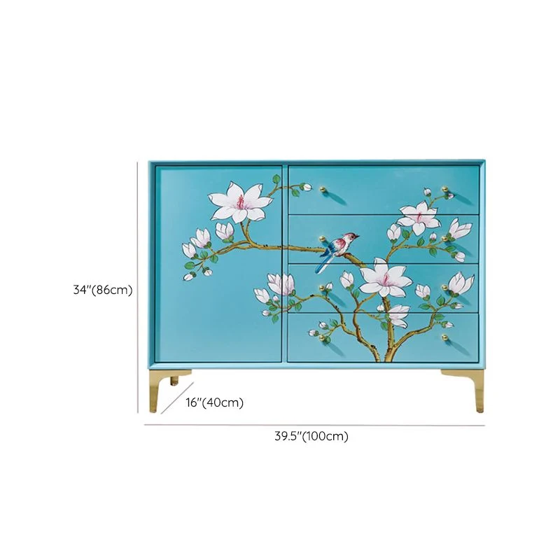 Cómoda combinada Glam, cómoda horizontal con almacenamiento de piedra para dormitorio Clearhalo