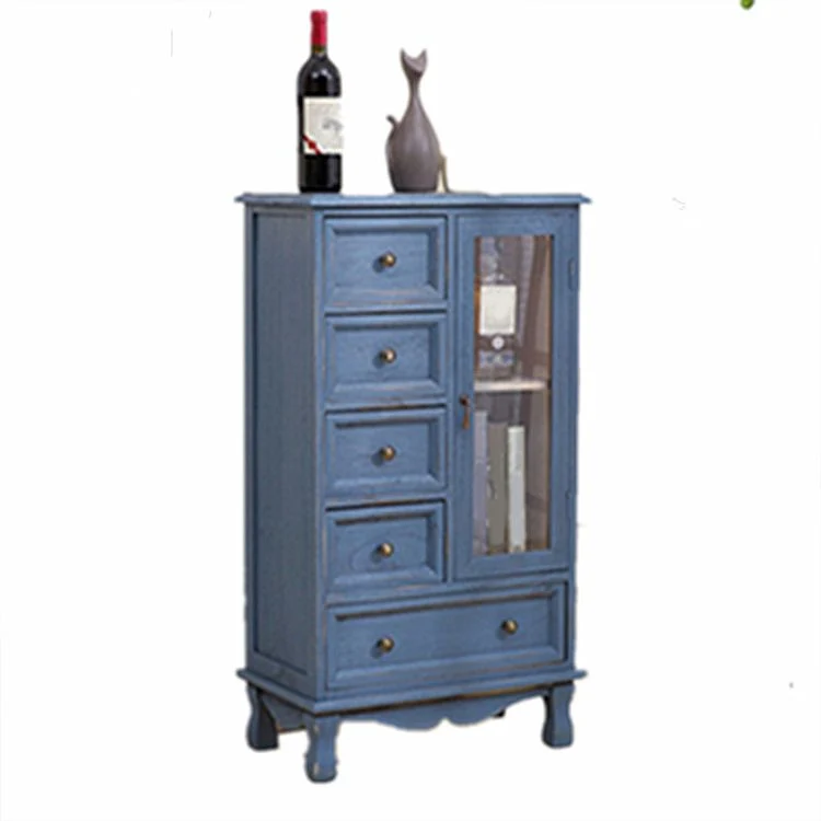 Cómoda combinada de madera tradicional de 12" D, cómoda de almacenamiento para dormitorio con cajones y puerta Blanco Clea...
