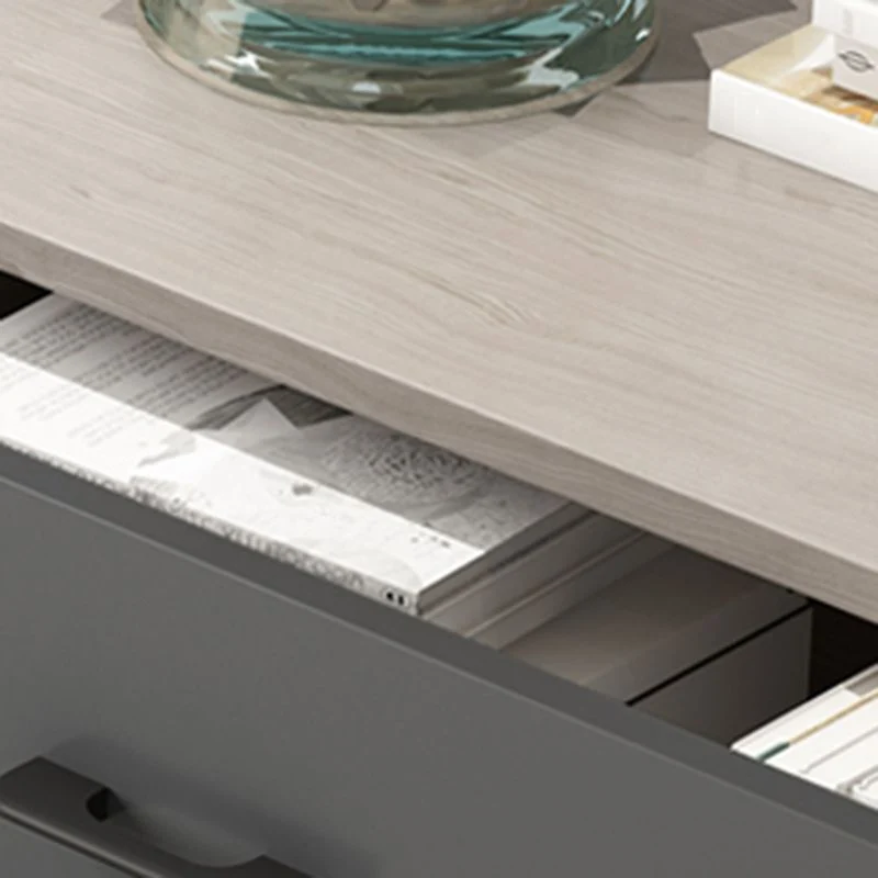 Cómoda de madera de 15,75" de ancho, cómoda rectangular con cajones Gris Clearhalo