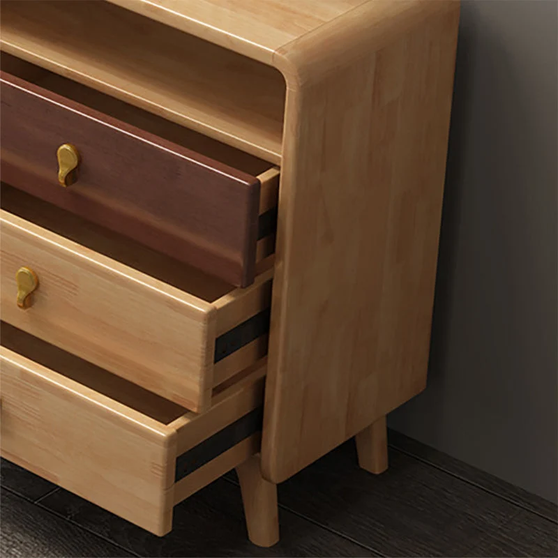 Cómoda moderna rectangular con cajón, patas cuadradas de madera maciza, cómoda decorativa Clearhalo