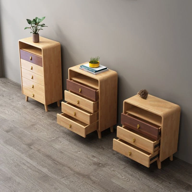 Cómoda moderna rectangular con cajón, patas cuadradas de madera maciza, cómoda decorativa Clearhalo