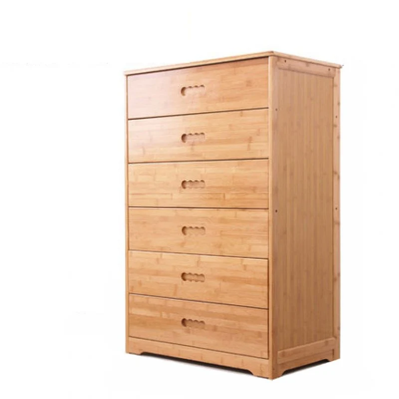 Cómoda rectangular contemporánea con acento marrón y cajones Clearhalo