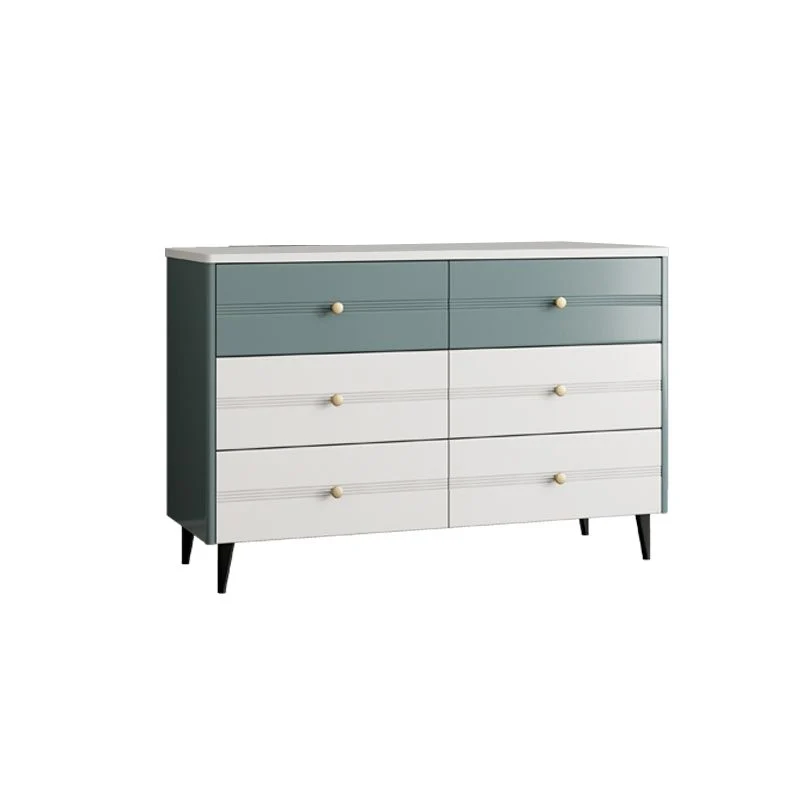 Cómoda rectangular de madera, cómoda contemporánea con cajones Clearhalo