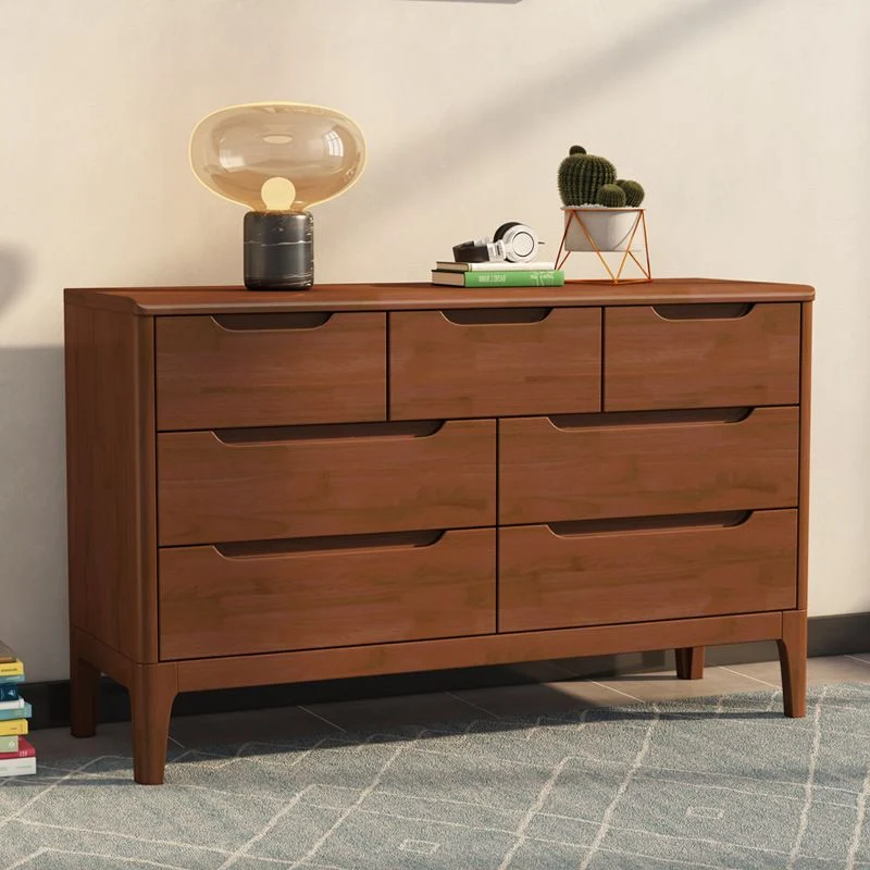 Cómoda rectangular de madera estilo moderno 5/6/7 - Cómoda decorativa con cajón Naturales Clearhalo