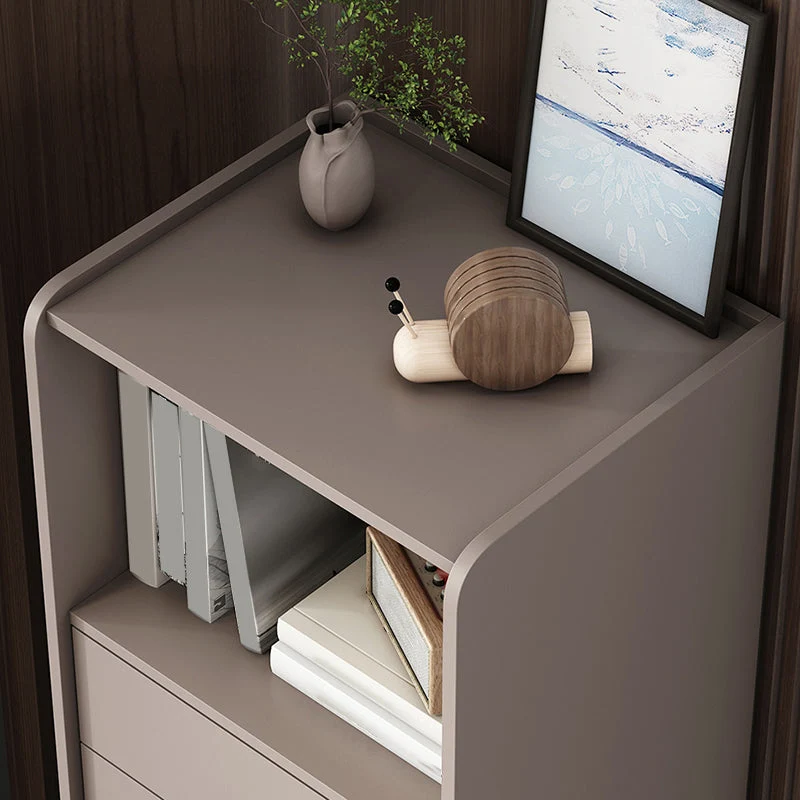 Cómoda rectangular moderna con patas rectas de madera, mueble lateral con cajón Blanco Clearhalo