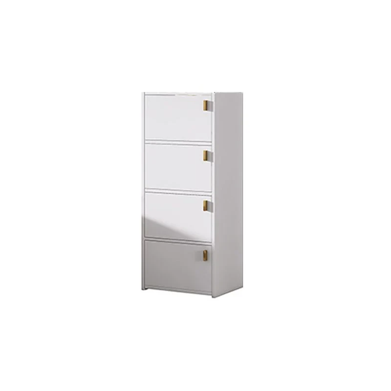 Cómoda rectangular moderna, mueble de almacenamiento de madera blanca con cajón Clearhalo