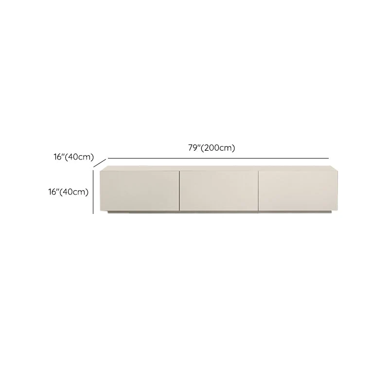 Consola contemporánea para TV, consola multimedia blanca de madera sintética con cajones Clearhalo
