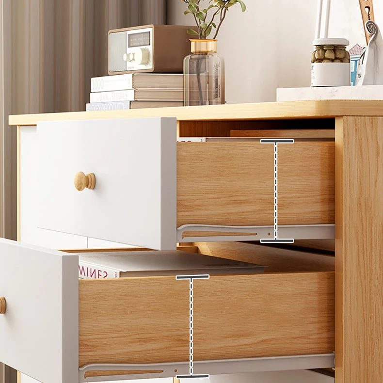 Gabinete alto de 35.4" con 5 cajones Gabinete de almacenamiento de madera moderno con 2 puertas Gris Clearhalo