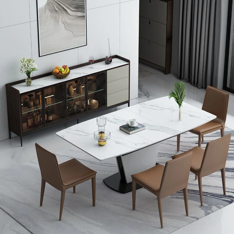 Glam Cabinets Buffet Stand 3 cajones Puertas de vidrio Buffet Aparador Clearhalo